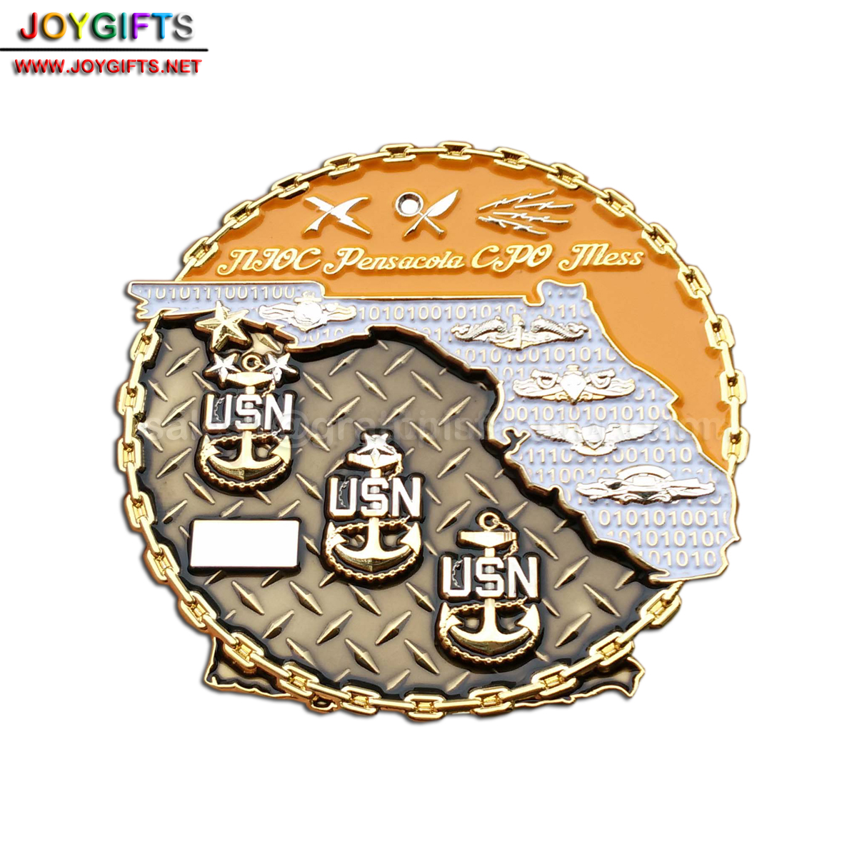 USN Anchor Challenge Coin