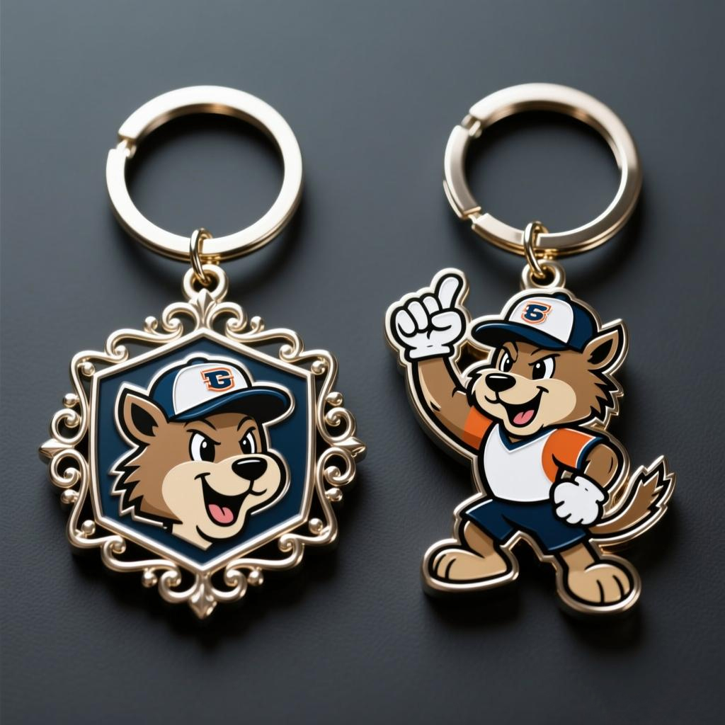 Sports Team Keychains | Custom Logo & Mascot Designs